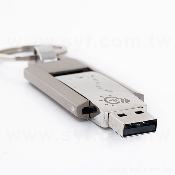 隨身碟-環保禮贈品-旋轉金屬USB鑰匙圈隨身碟-客製隨身碟容量-採購推薦股東會贈品-8400-2